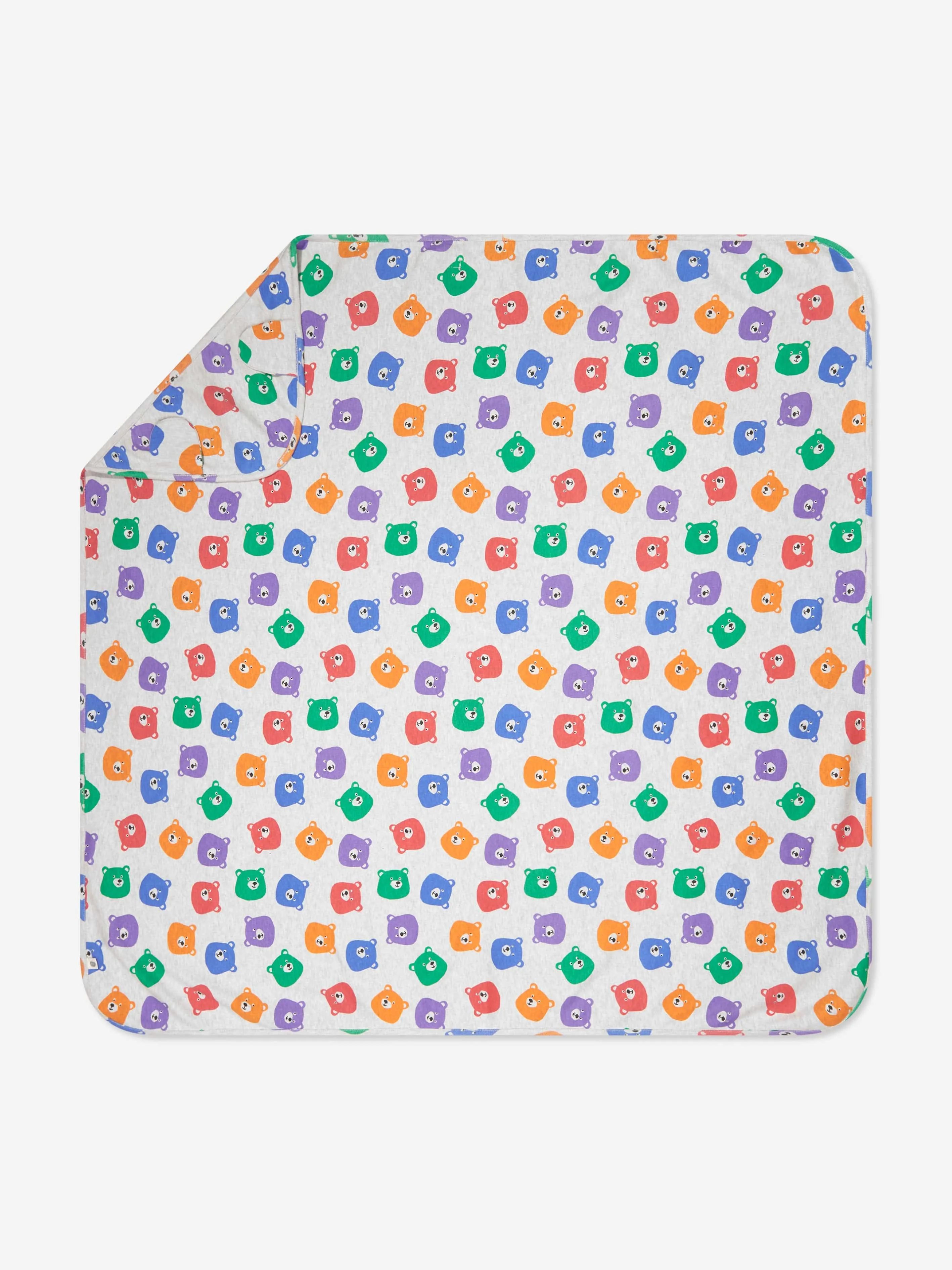 The Bonnie Mob Baby Bears Hooded Blanket in Multicolour