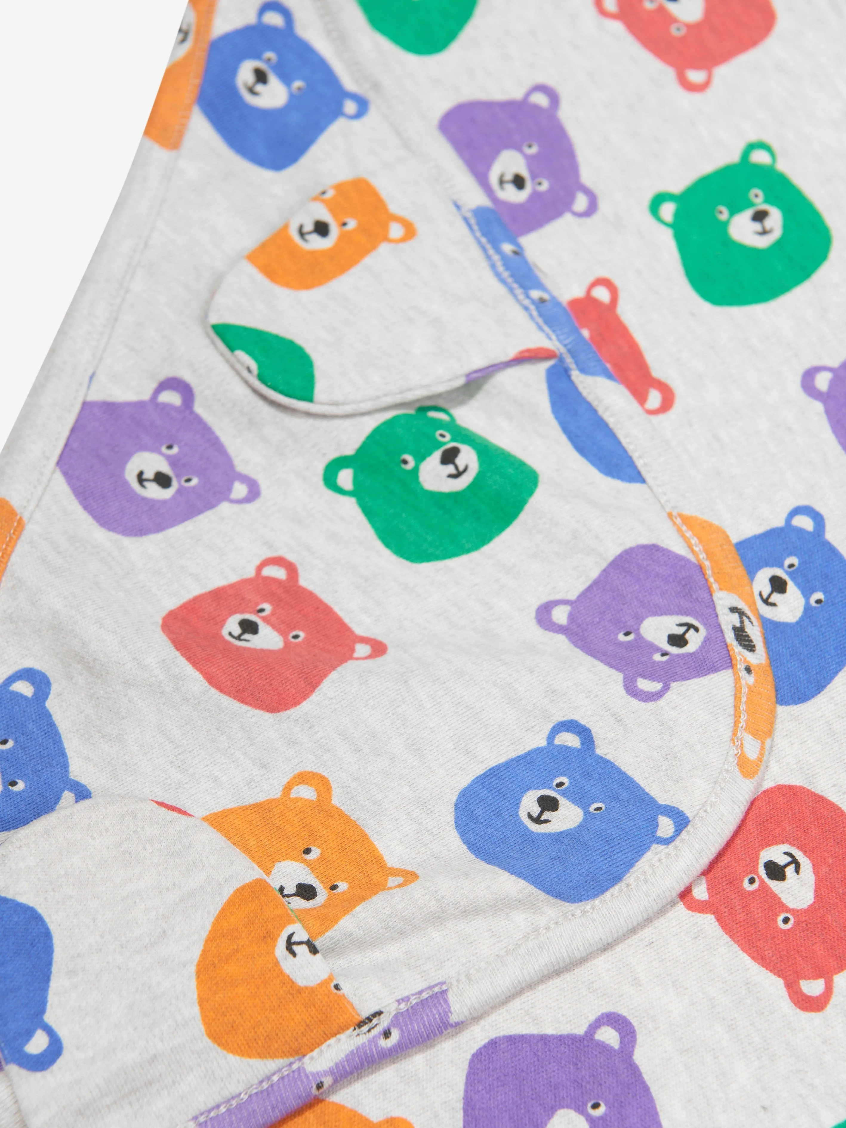 The Bonnie Mob Baby Bears Hooded Blanket in Multicolour