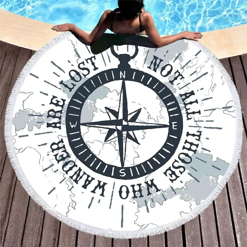 The Ocean Wanderer Round Beach Towel