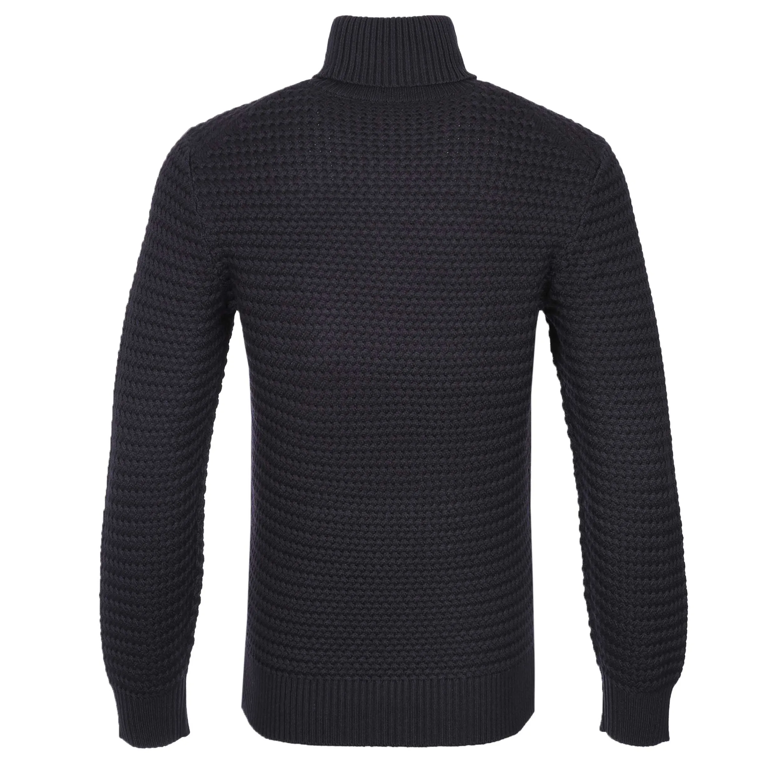 Thomas Maine Knitted Roll Neck in Navy