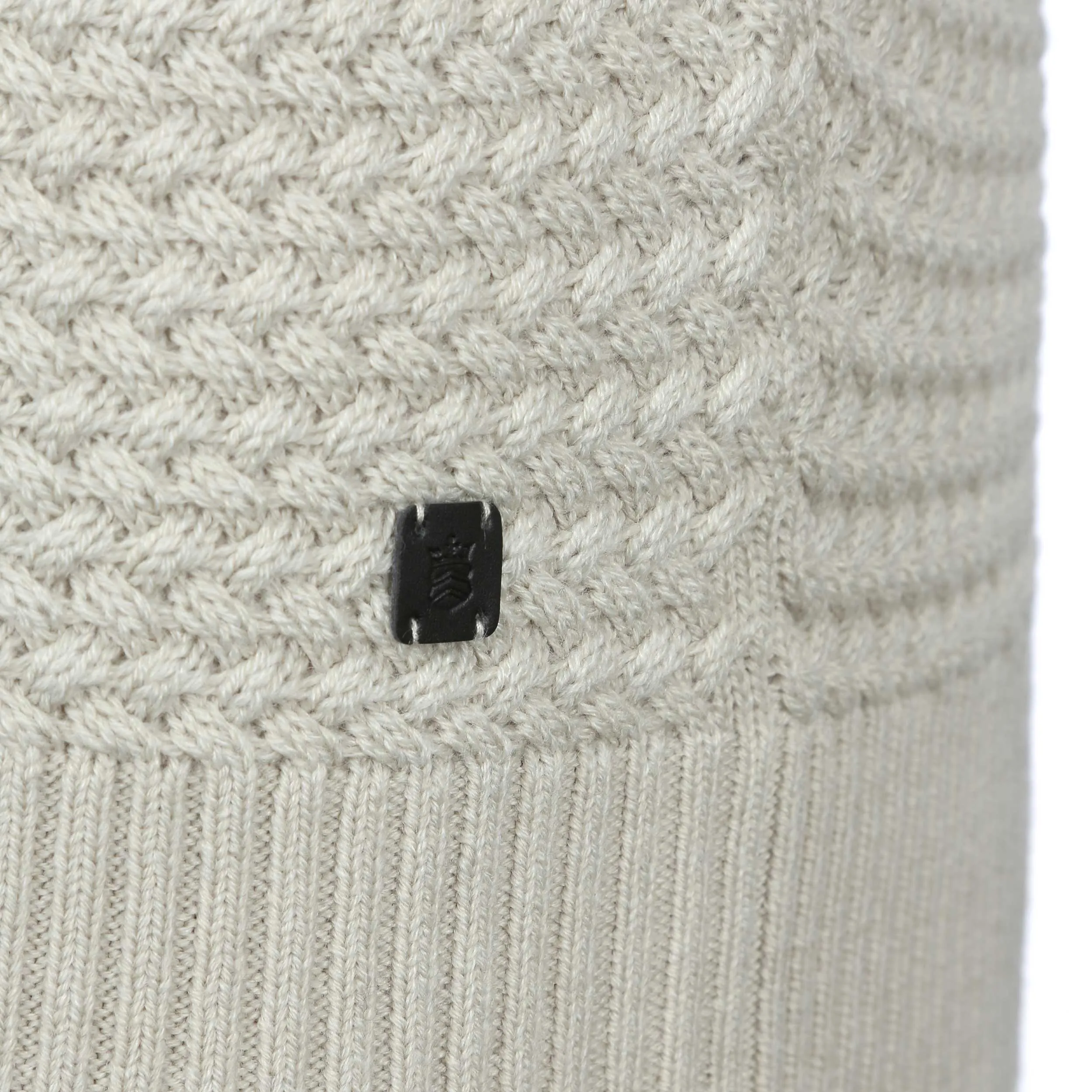 Thomas Maine Knitted Roll Neck in Oat