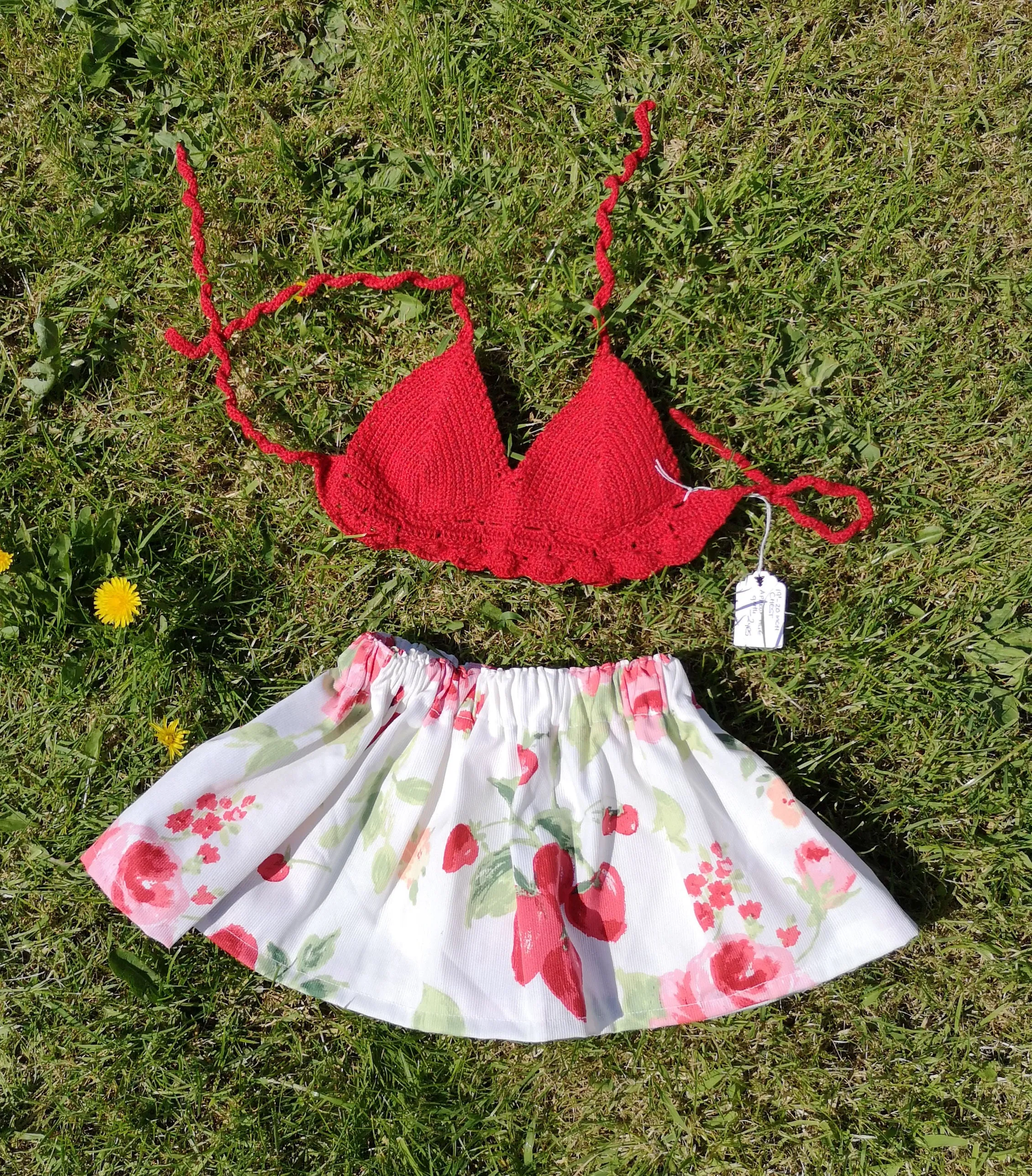 Toddlers festival feeling skirt and sun top, to fit age 9 to 18 months