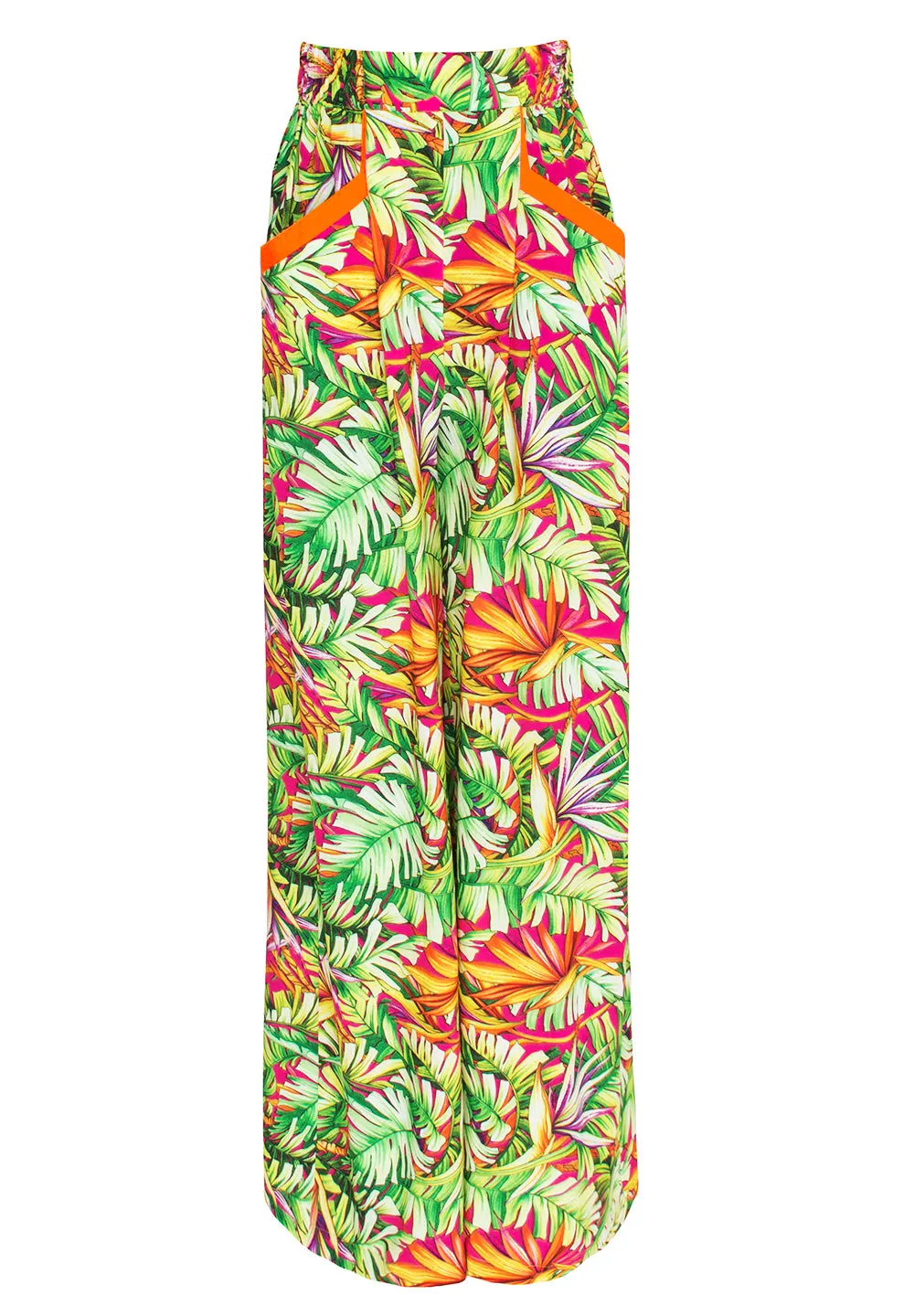 Tropics - Jungle Paradise Pants (Neon Orange)