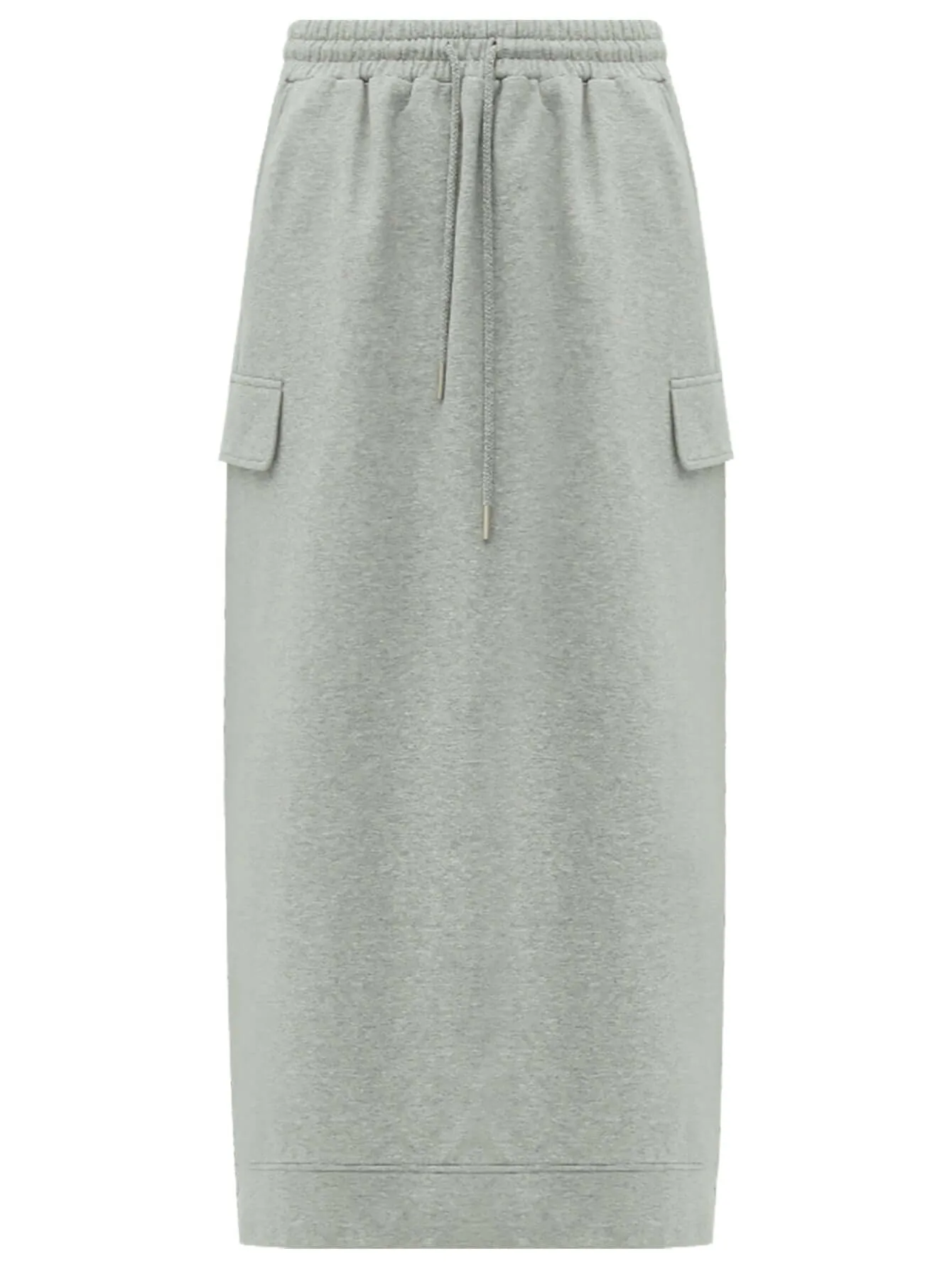 Ultimate Grey Drawstring Midi Skirt