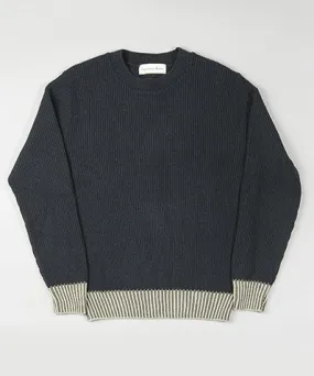 Universal Works Rib Crew Neck Navy