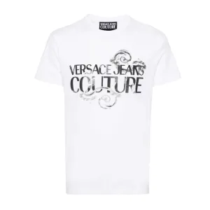 Versace Jeans Couture Watercolour Couture Logo White T-Shirt