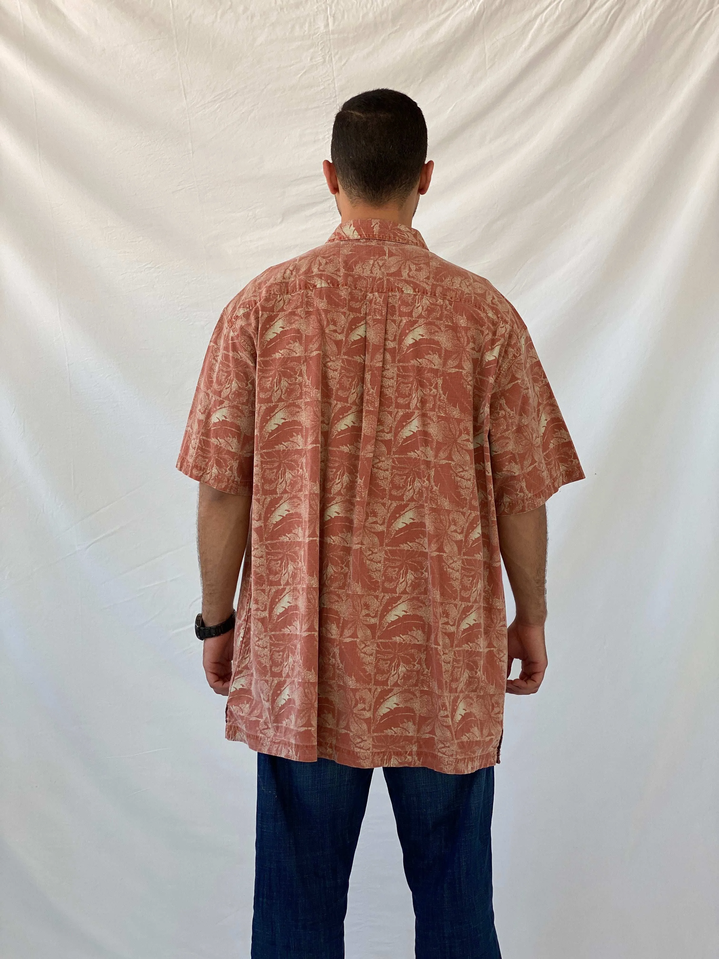 Vintage 90s St. Johns Bay Hawaiian Cotton Men’s Button-Up Shirt - 2XL