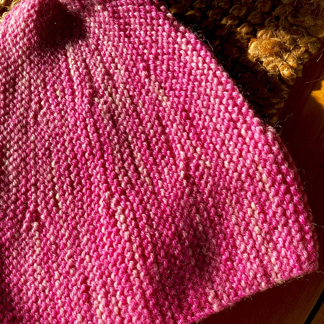 WES hat. PINK SPACE. 2-4y // Hand knit beanie pure merino wool