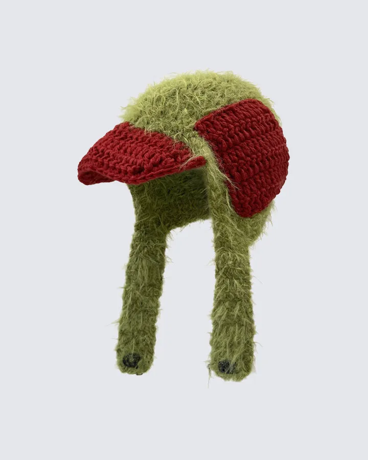 Wool Knit Patchwork Duckbill Cold Hat