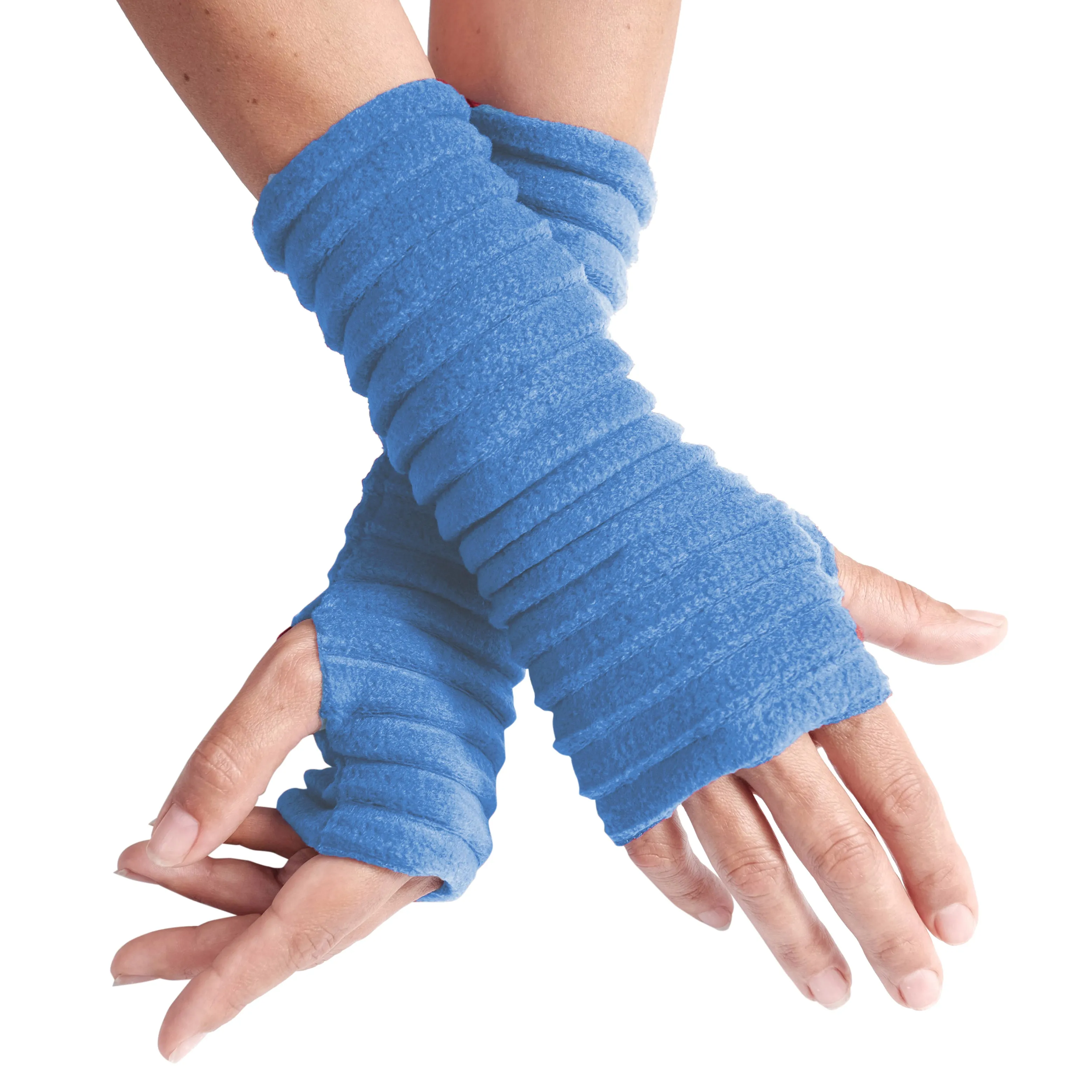 Wristees® Fingerless Gloves - Mediterranean blue