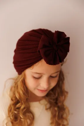 Wynni | Spiced Burgundy | Brushed Rib Headwrap