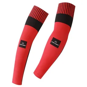 XINTOWN Red Black Stripe Cycling Arm Warmers