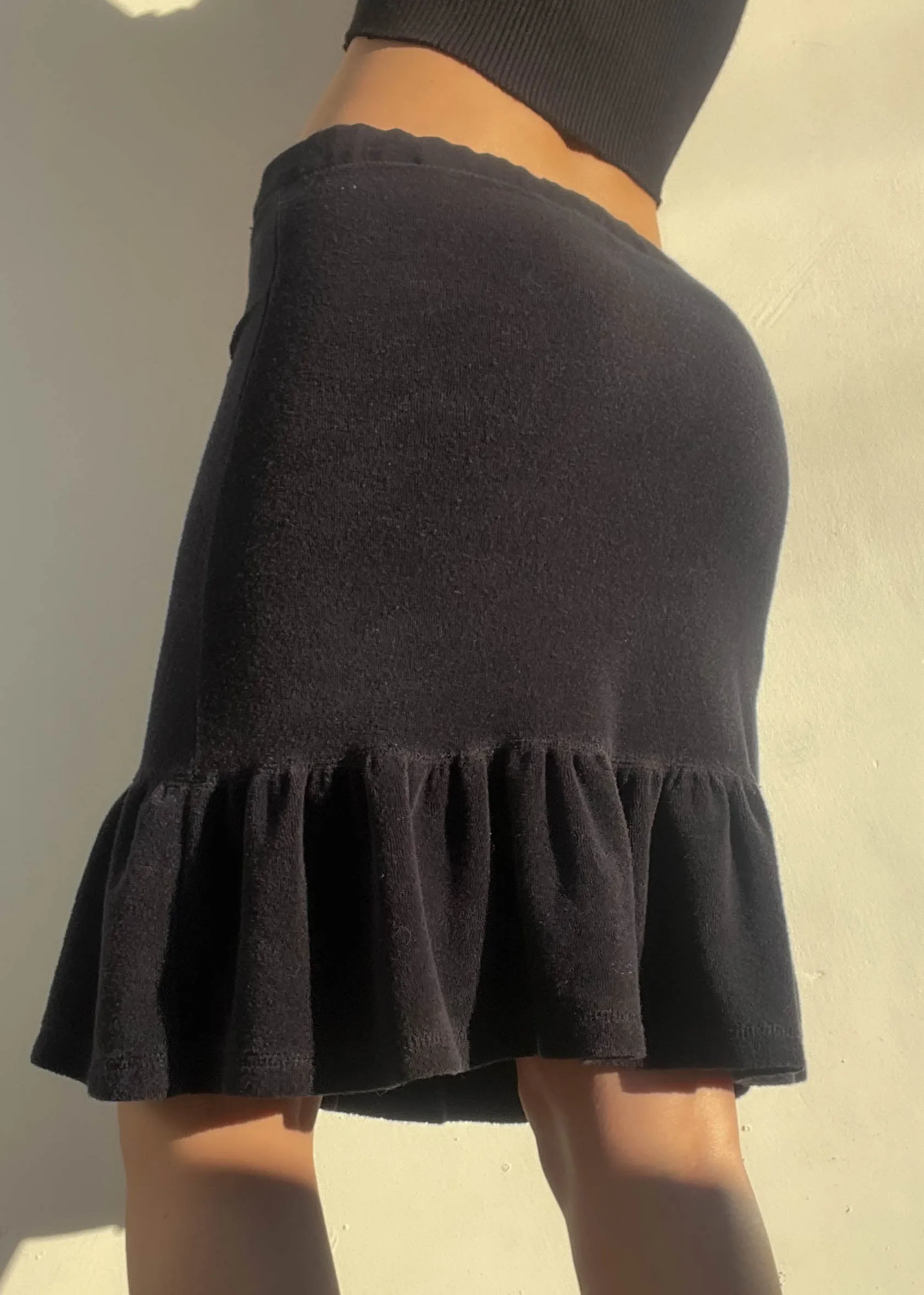 Y2k Terry Cloth Midi Skirt (M)