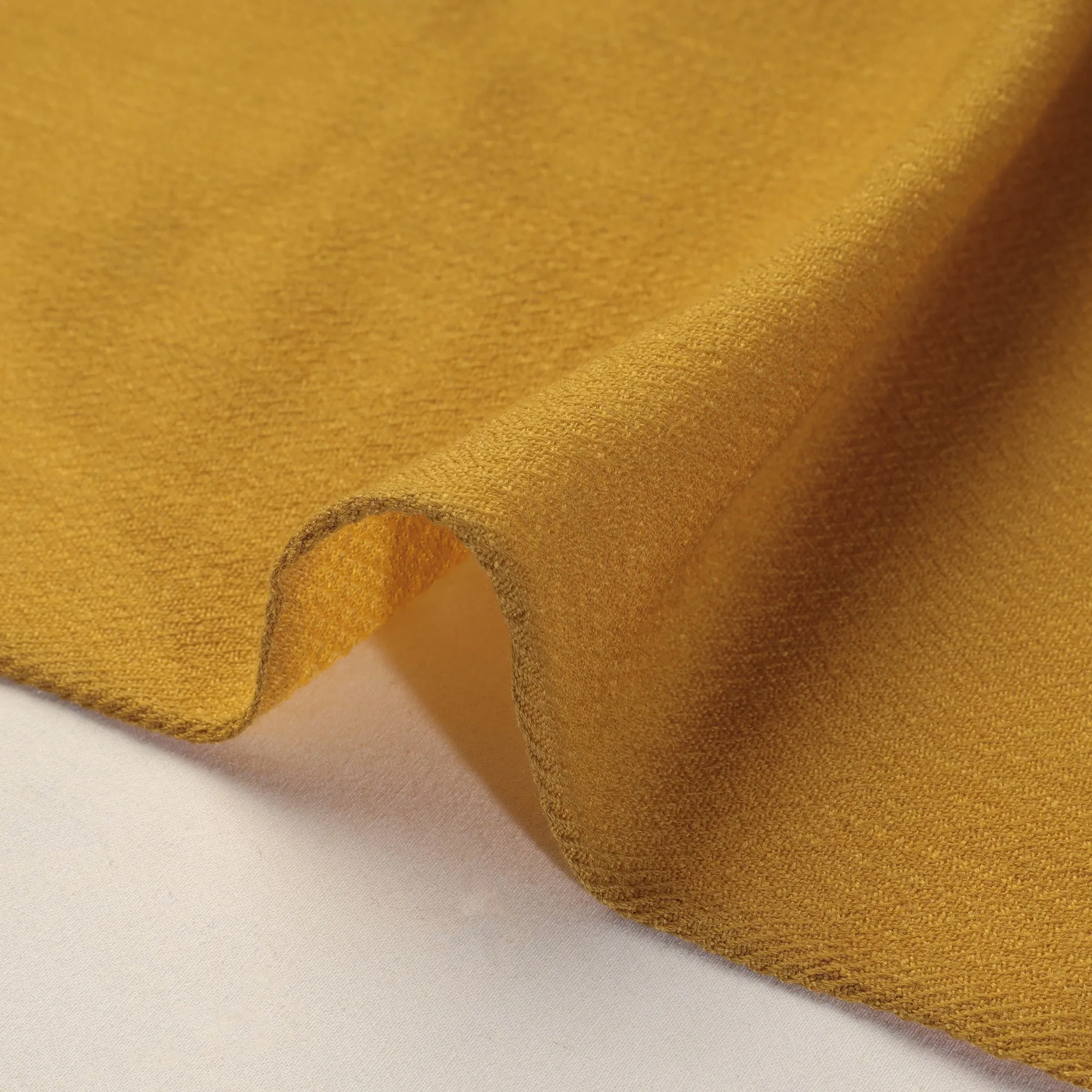 Yellow - Kumaun Handwoven Pure Merino Woolen Fabric 04