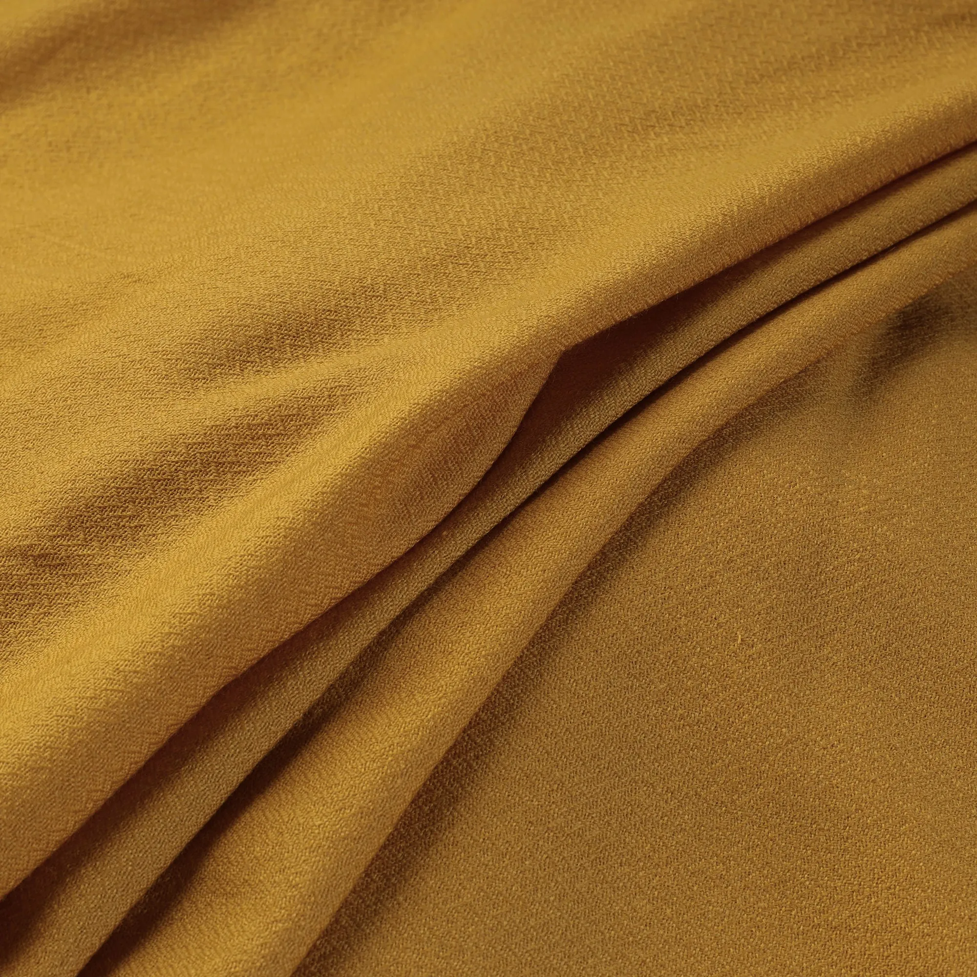 Yellow - Kumaun Handwoven Pure Merino Woolen Fabric 04