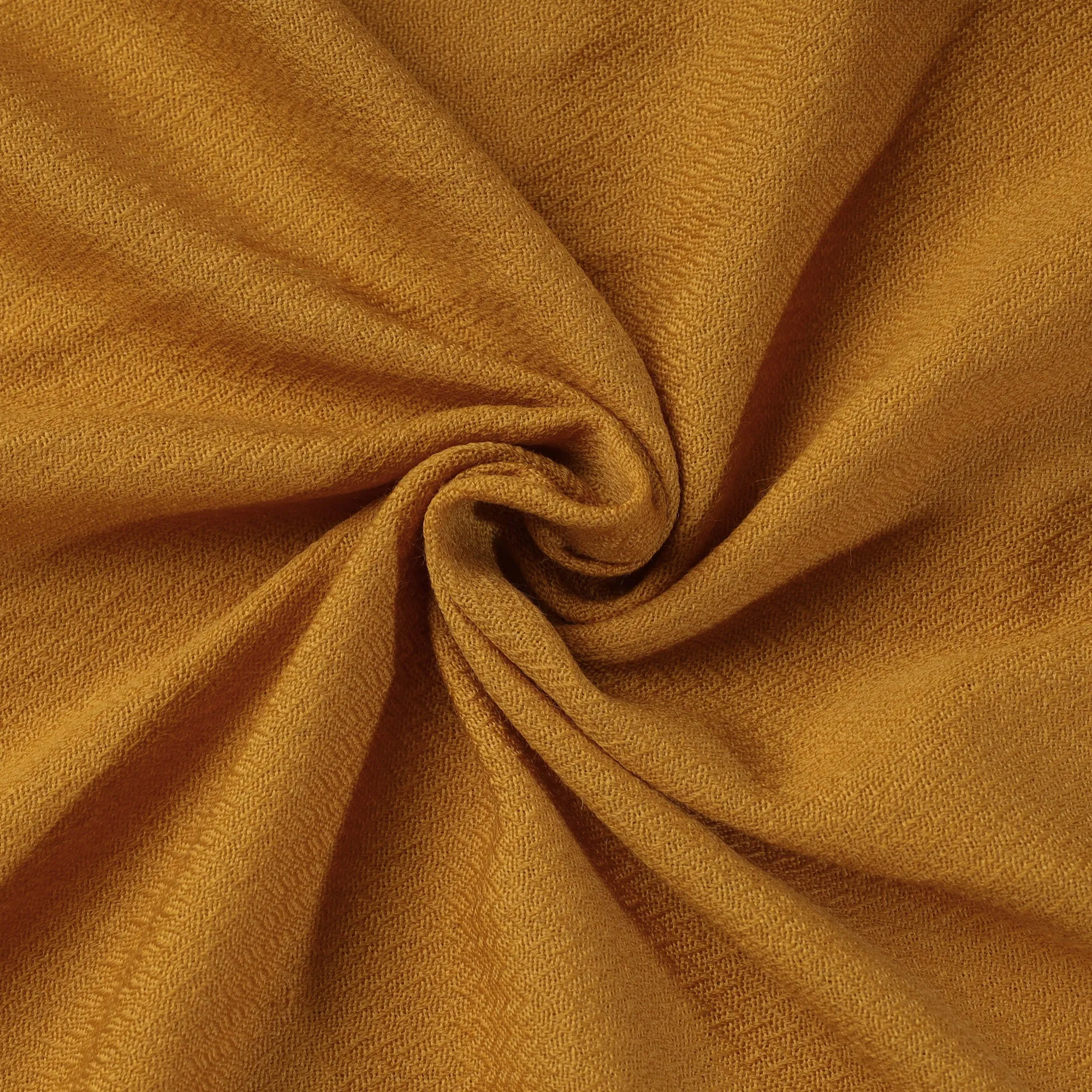 Yellow - Kumaun Handwoven Pure Merino Woolen Fabric 05