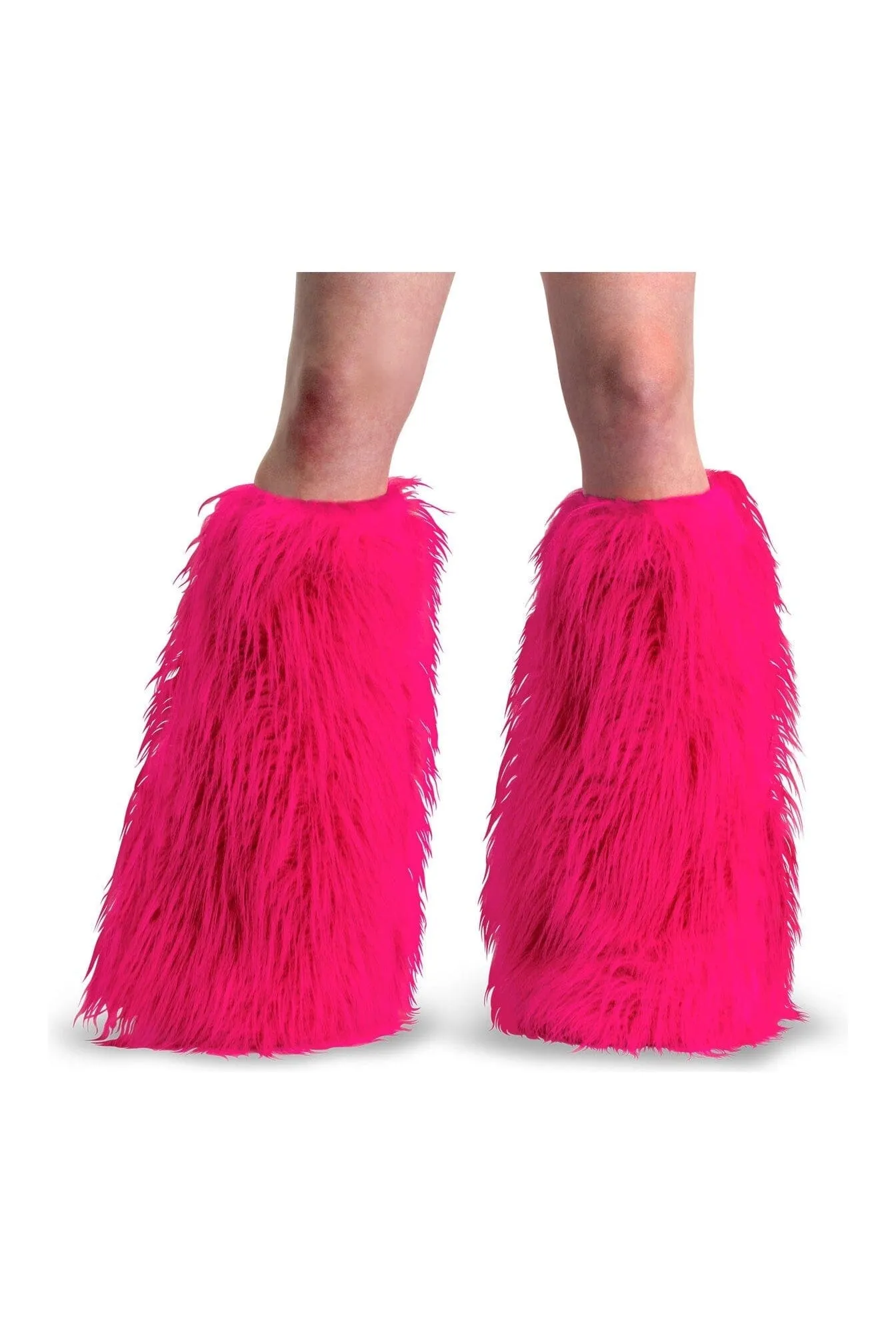 YETI-08 Fuchsia Faux Fur Leg Warmers