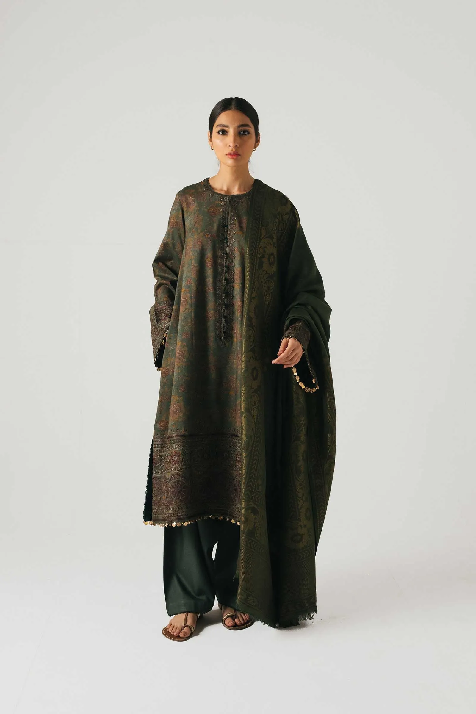 Zara Shahjahan Winter Collection (with Shawl) – Nazneen